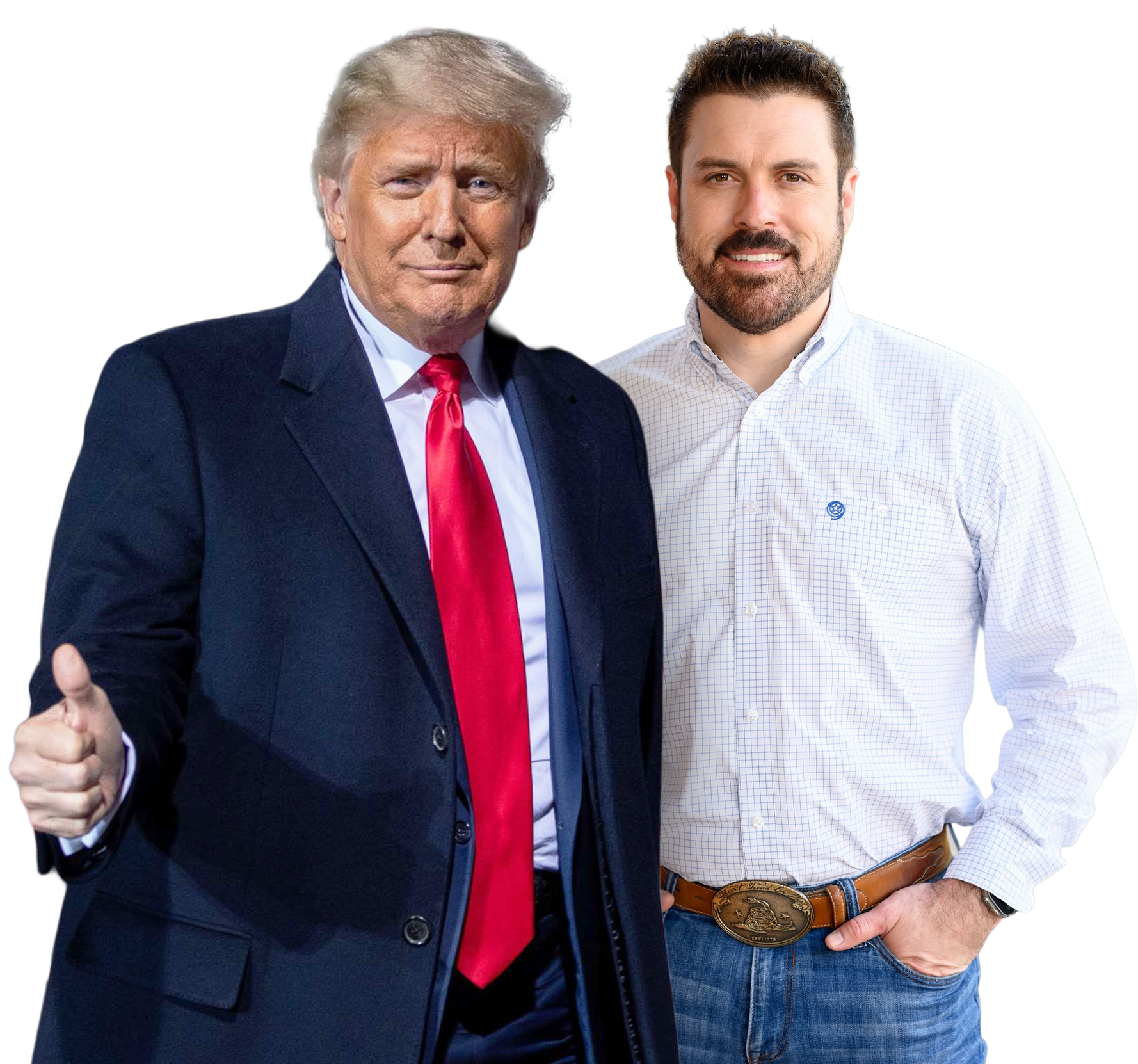 Blake Miguez standing alongside President Donald Trump